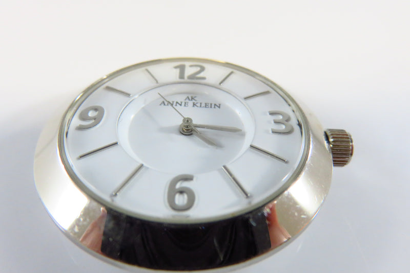Anne Klein Unsex 1 3/8 Wide White dial Analog Quartz Watch Running No Strap