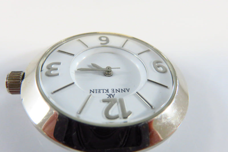 Anne Klein Unsex 1 3/8 Wide White dial Analog Quartz Watch Running No Strap