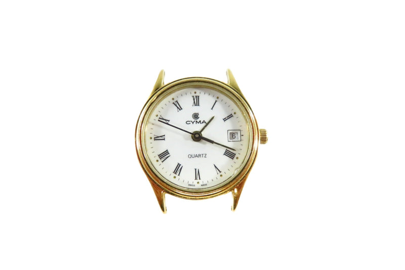 Cyma Analog Quartz Watch Swiss Made Gold Plated Womens Watch For Parts — Jewelry & Watches:Watches, Parts & Accessories:Wrist