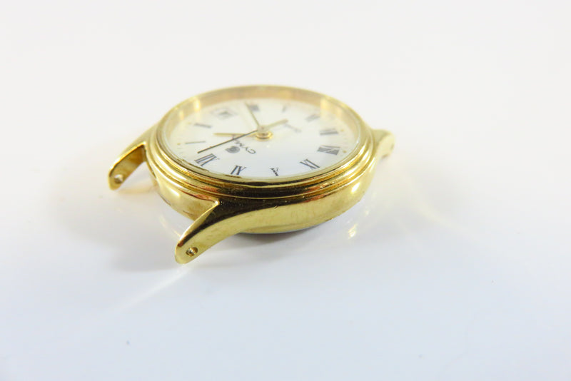 Cyma Analog Quartz Watch Swiss Made Gold Plated Womens Watch For Parts