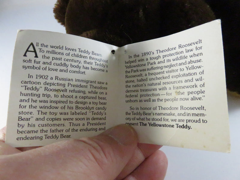 Vintage 1987 Dakin Yellowstone Teddy Bear 7" Plush with Hang Tag Hamilton Stores National Park Souvenir