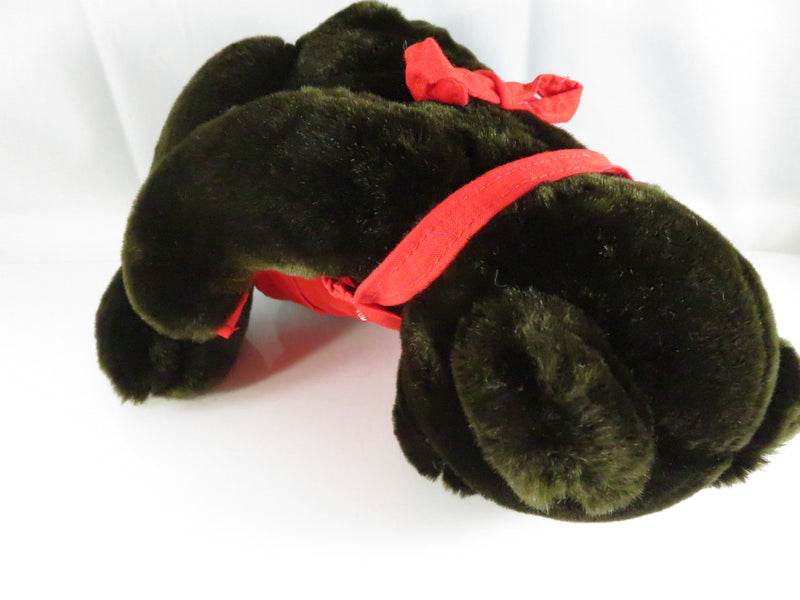 Velvete by Groke Plush Bear 9" with Red Baltimore Museum of Industry Apron Vintage Stuffed Animal