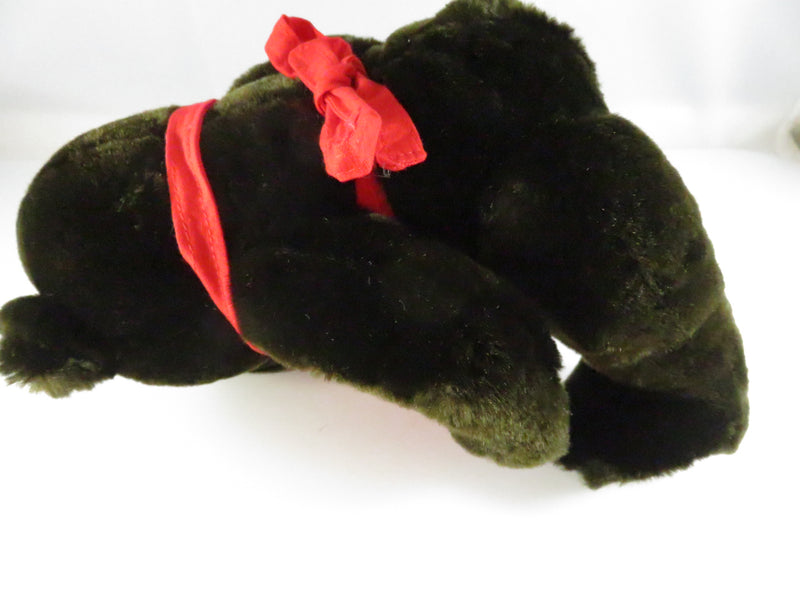 Velvete by Groke Plush Bear 9" with Red Baltimore Museum of Industry Apron Vintage Stuffed Animal