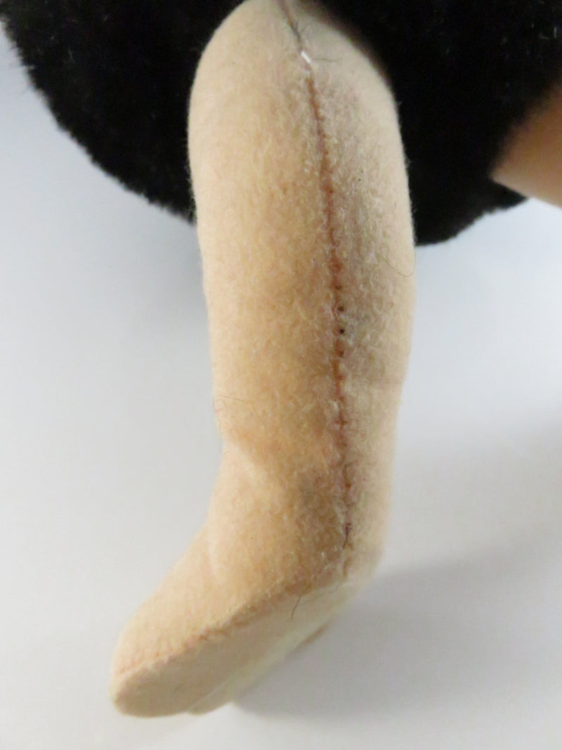 Fiesta Plush Ostrich 14" Tall Vintage Stuffed Animal Exotic Bird Toy Black Body White Feathers Pink Legs