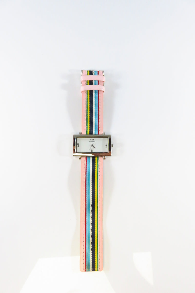 Retro Nine West Rectangle Wrist Watch with Original Watch Band