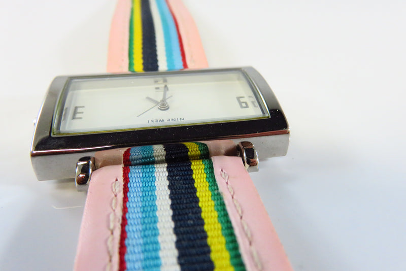 Retro Nine West Rectangle Wrist Watch with Original Watch Band