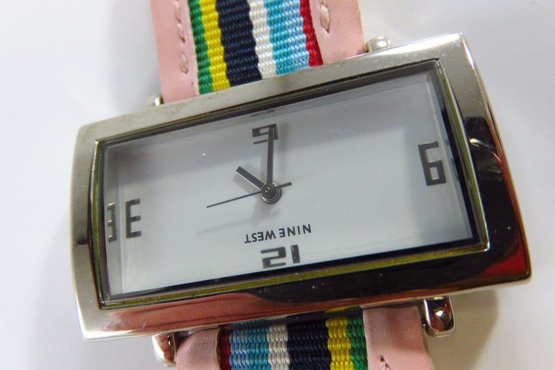 Retro Nine West Rectangle Wrist Watch with Original Watch Band