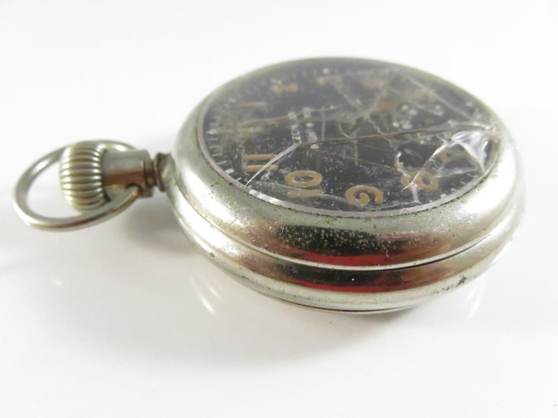 Leonard Night Watch Pocket Watch with Bakelite Travel Case For Repair