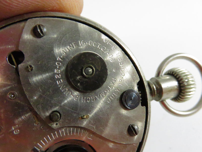 Leonard Night Watch Pocket Watch with Bakelite Travel Case For Repair