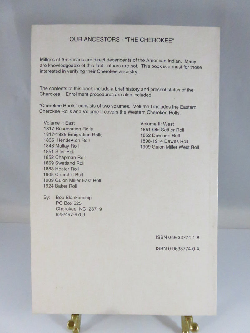 Cherokee Roots Volume 1: Eastern Cherokee Rolls by Bob Blankenship 1992