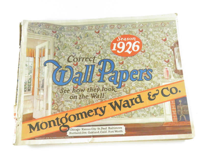 Correct Wallpapers Catalog – Montgomery Ward & Co. 1926 Ephemera