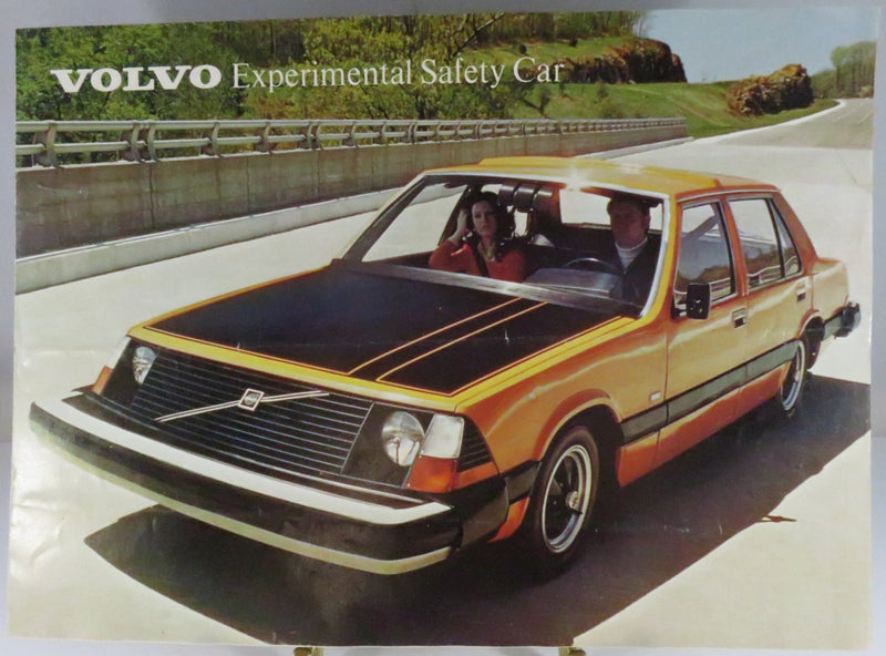 Volvo experimental safety car on a road with scenic background