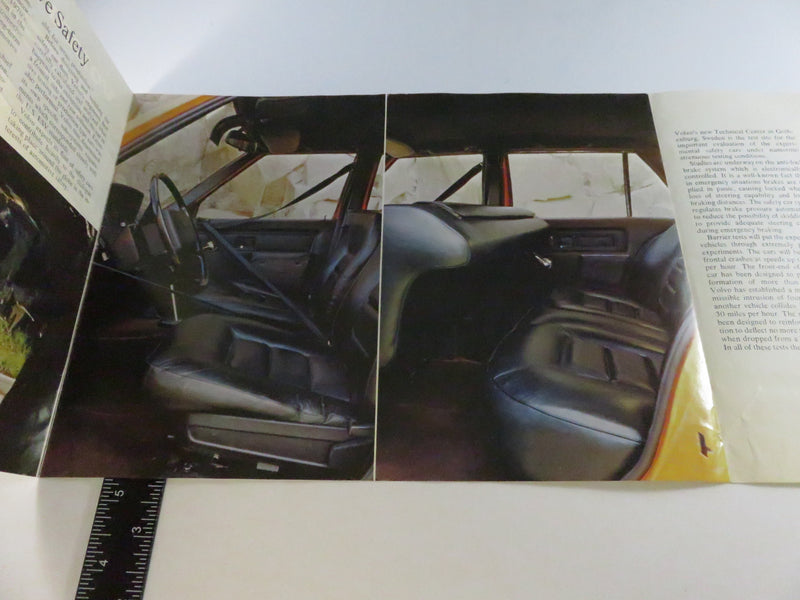 Volvo Experimental Safety Car 1972 VESC Brochure Tri-Fold Printed USA