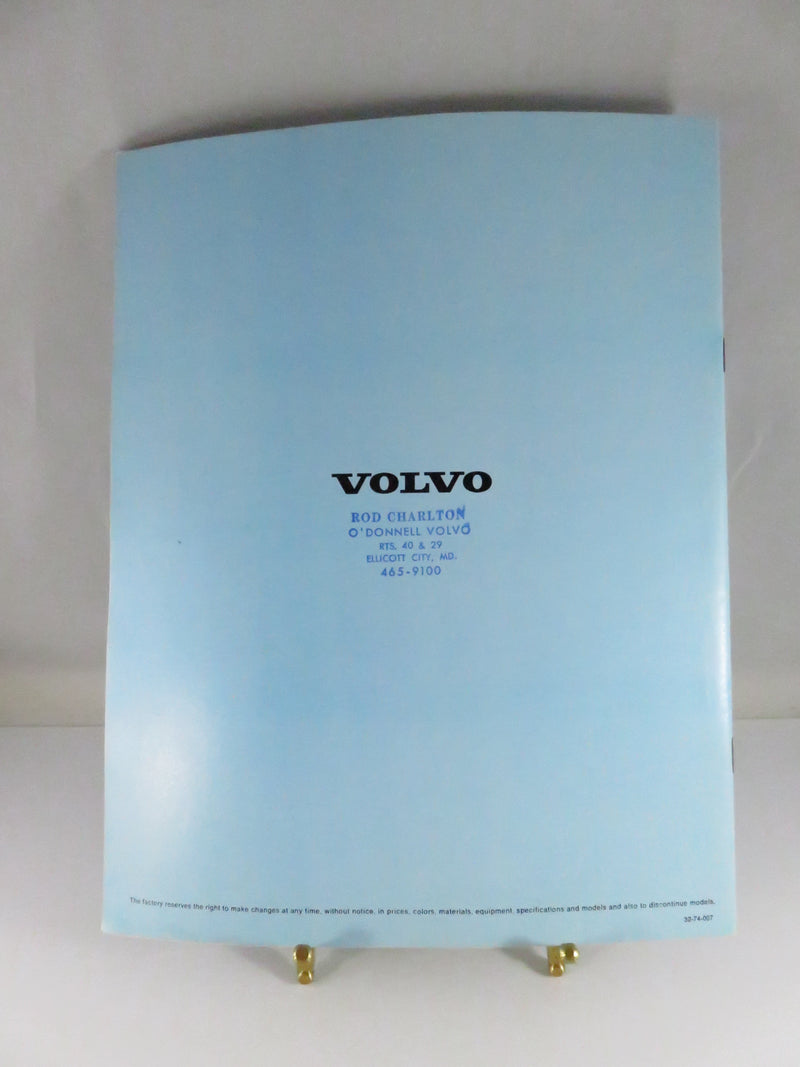Volvo Tradition of Engineering Excellence 1974 Brochure No. 32-74-007