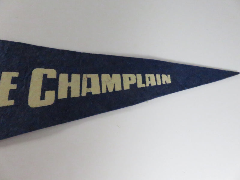 Vintage Streamline Ferries Lake Champlain Felt Pennant – M.V. Valcour – approx. 14 5/8"