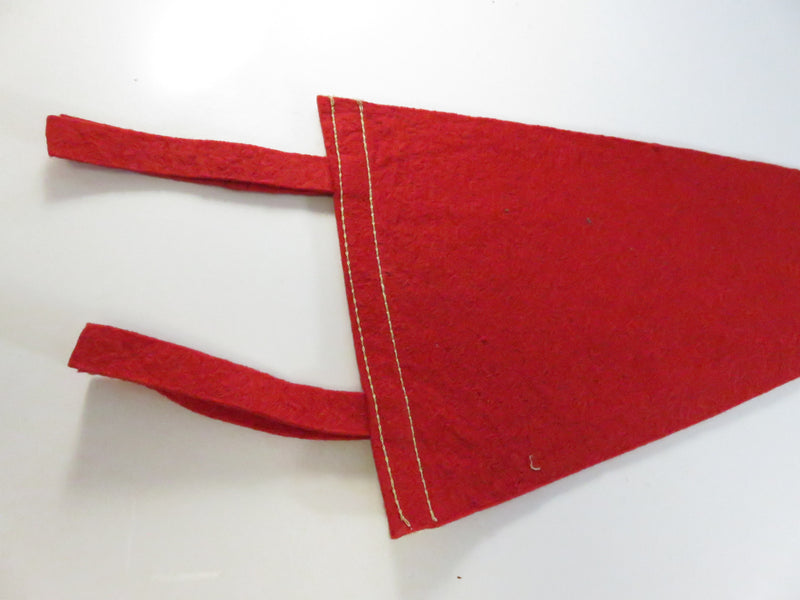 Vintage Ausable Chasm N.Y. Felt Souvenir Pennant – Rainbow Falls – Red with Cream Trim – approx. 17 1/4"