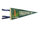 Vintage Freeport, Maine Felt Pennant – Allen’s Lookout – approx. 11 3/4" — front view