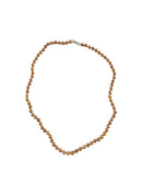 17 1/2 Bronze Cultured Pearl Beaded Necklace Sterling Silver Clasp for Repurpose — Sterling Silver, Silver • Pearl — front vi