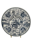South Carolina Souvenir Plate – Enco National Ironstone, Palmetto State Landmarks – 10" — front view