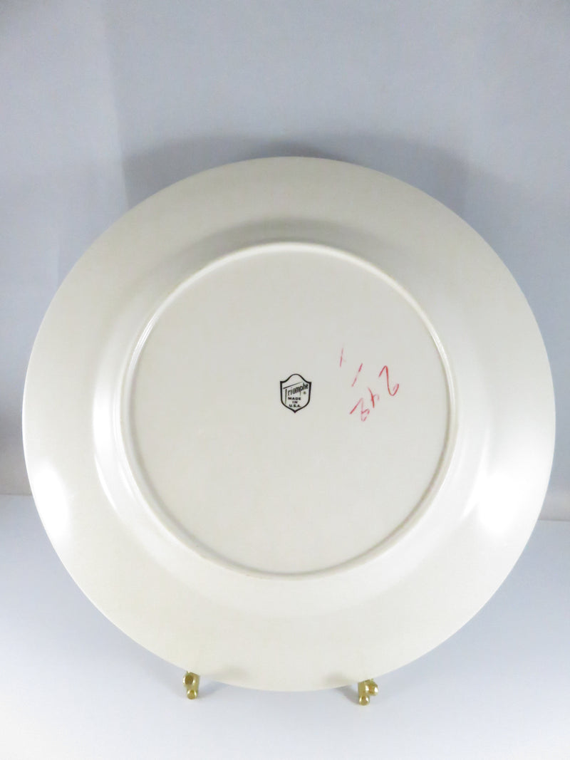 Delaware Souvenir Plate – State Landmarks Triomphe USA Gray Border 10¾”