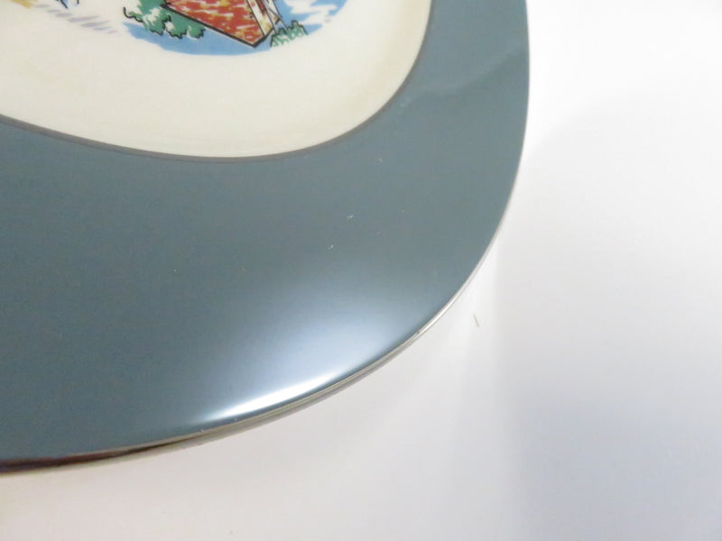 Delaware Souvenir Plate – State Landmarks Triomphe USA Gray Border 10¾”