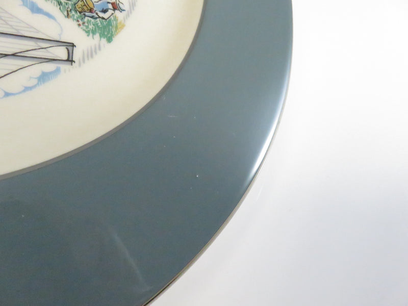Delaware Souvenir Plate – State Landmarks Triomphe USA Gray Border 10¾”