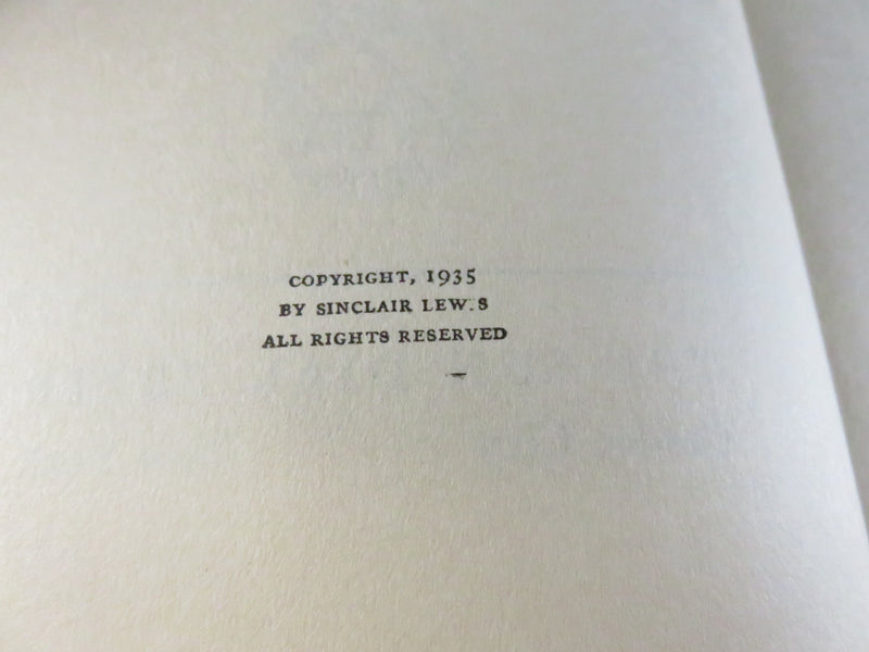 It Can’t Happen Here by Sinclair Lewis (Sun Dial Press, 1935) Vintage Political Fiction