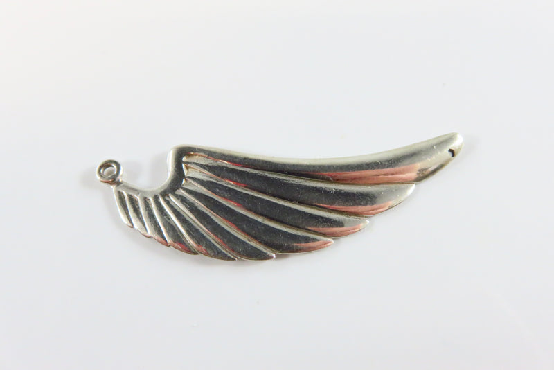 Sterling Silver Angel Wing Pendant Finding for Repurpose 2 1/4" wide