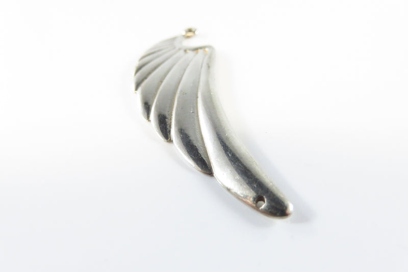 Sterling Silver Angel Wing Pendant Finding for Repurpose 2 1/4" wide