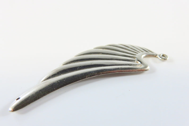 Sterling Silver Angel Wing Pendant Finding for Repurpose 2 1/4" wide