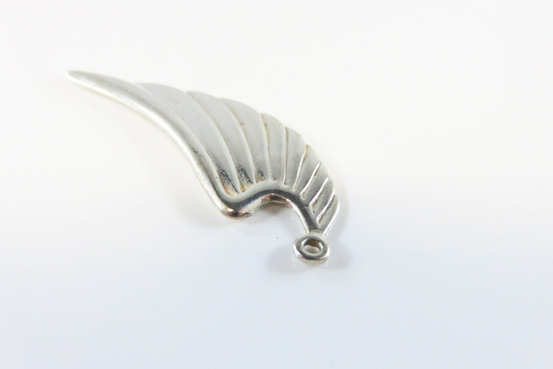 Sterling Silver Angel Wing Pendant Finding for Repurpose 2 1/4" wide