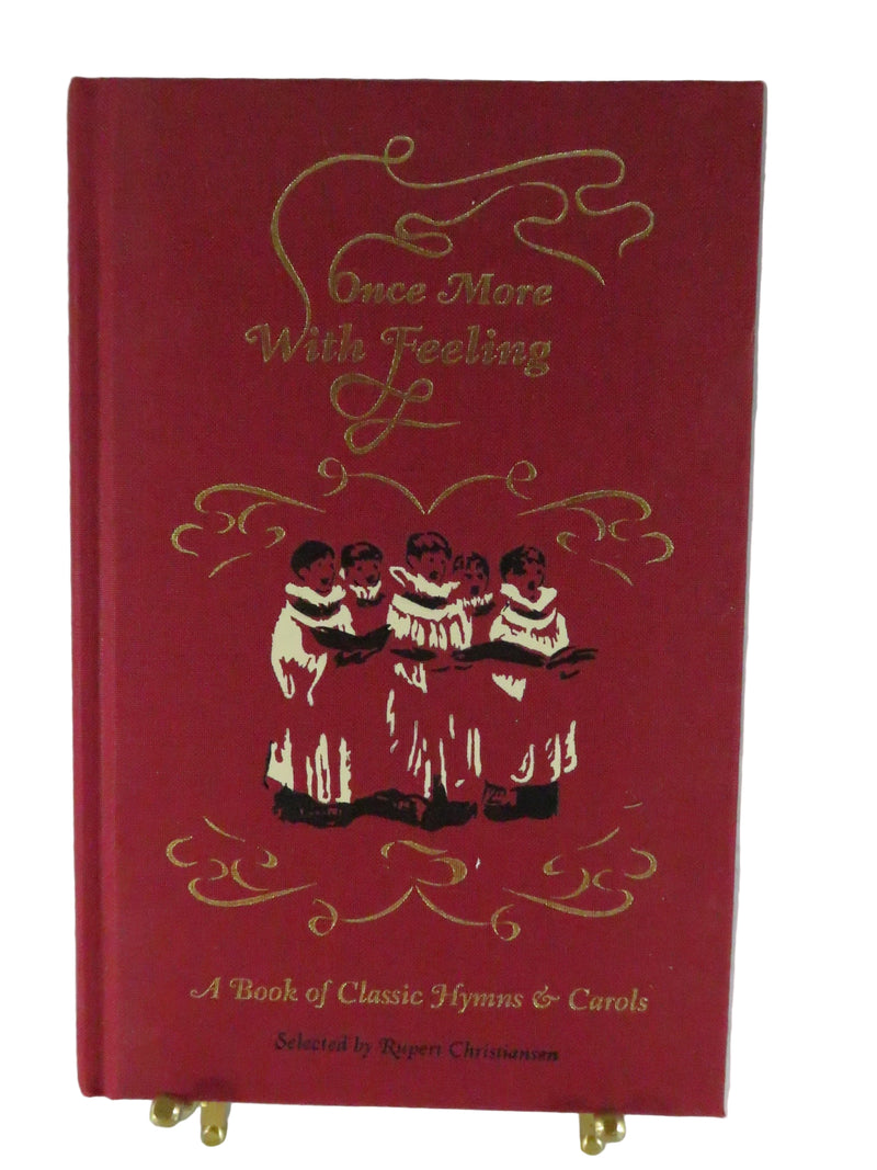 Red book with gold text and design on a white background