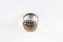 Southwestern Sterling Silver Polished Solitaire Unisex Ring Size 10.25 inside band