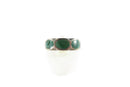 Southwestern Sterling Silver Green Inlay Band Ring Ring Size 7