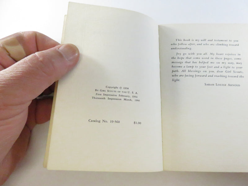 The Way of Understanding Sarah Louise Arnold Girl Scouts of the U.S.A. 1966 13th Impression