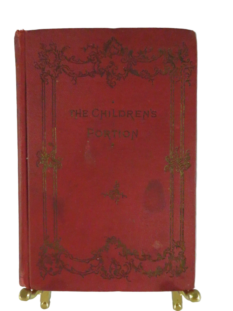 Red book with gold decorative elements on a white background