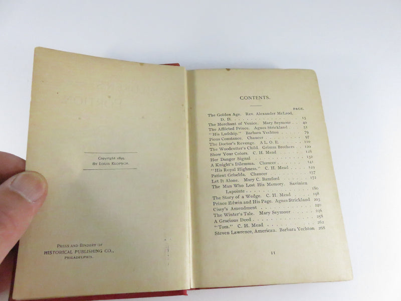 The Children’s Portion Robert W. Shoppell Christian Herald 1895 Victorian Juvenile Anthology
