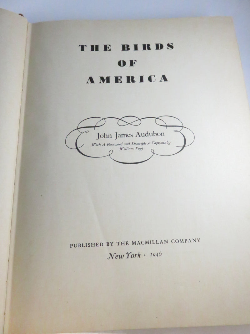 The Birds of America by John James Audubon, 1946 fifth printing (Macmillan), cloth hardcover with 435 color plates