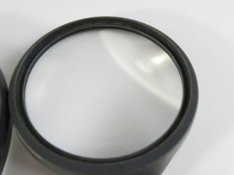 Bausch & Lomb USA Hand Magnifier Set (2) – 4" & 2 5/8" Lenses, Dark Gray Plastic