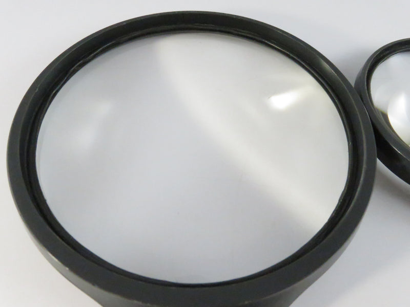 Bausch & Lomb USA Hand Magnifier Set (2) – 4" & 2 5/8" Lenses, Dark Gray Plastic