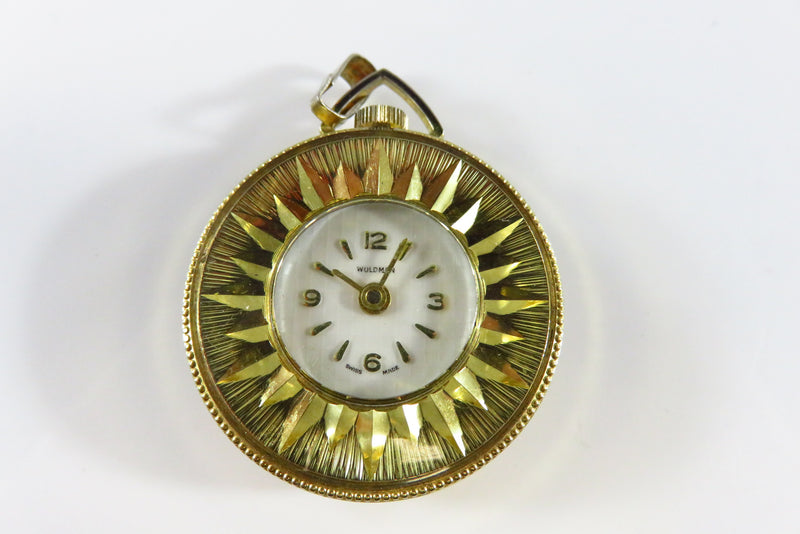 Woodman Pendant Watch Works for Parts or Repurpose 1 Jewel Swiss Unadjusted