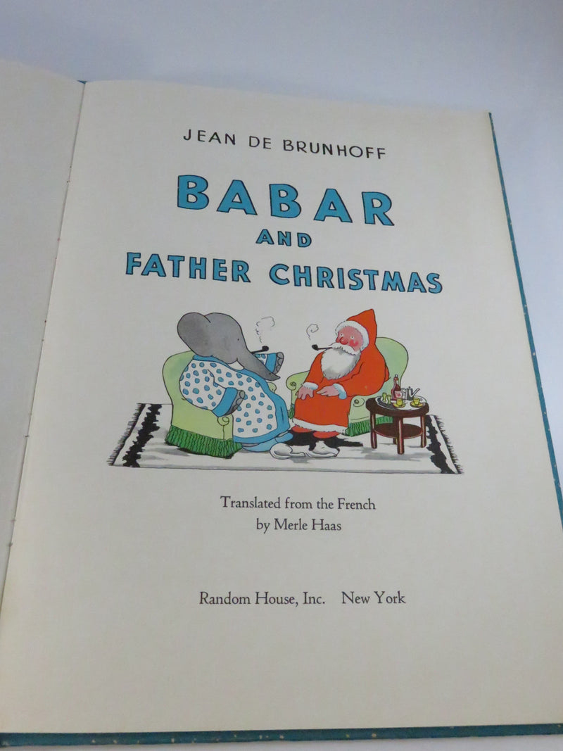 Babar and Father Christmas by Jean de Brunhoff 1940 Random House Vintage Children’s Book