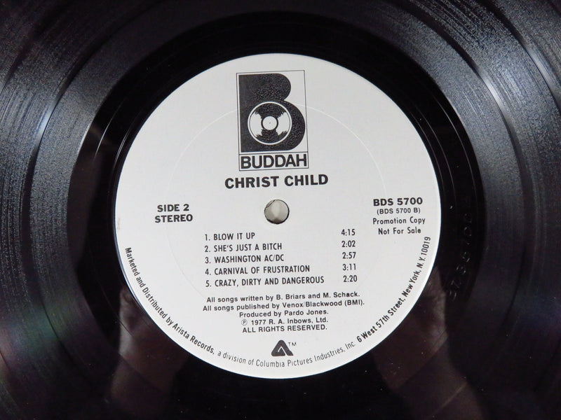 Christ Child Self Titled Buddah BDS 5700 Promo Terre Haute Vinyl Record Album album back