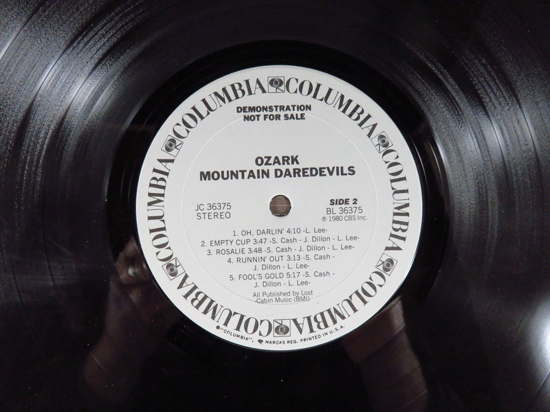 Ozark Mountain Daredevils Self Titled Columbia Records Promo JC 36375 Vinyl Record Album record back