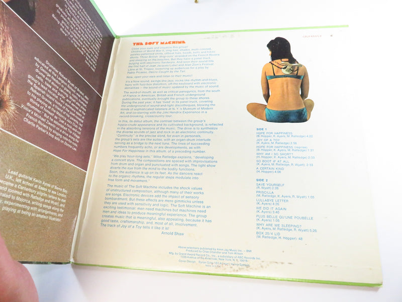 The Soft Machine Self Titled Probe CPLP-4500X Censored Gatefold Vinyl Record Album inside cover 