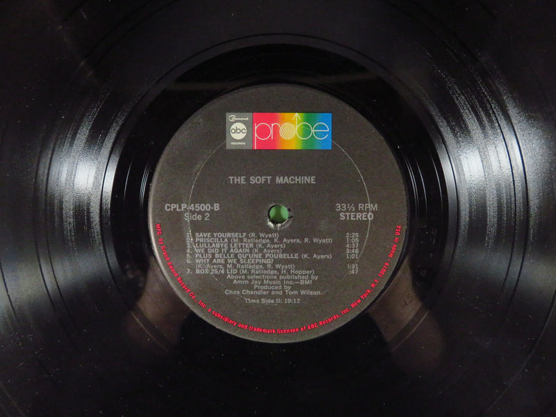 The Soft Machine Self Titled Probe CPLP-4500X Censored Gatefold Vinyl Record Album back of record
