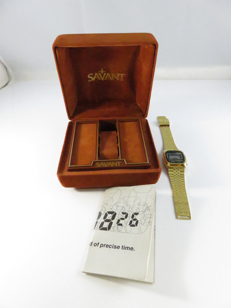 Commodore Digital Quartz Watch with Savant Box For Parts Only approx. 7"