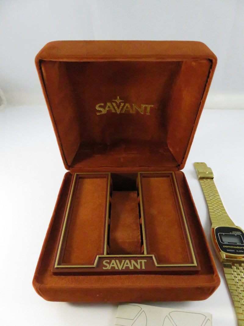 Commodore Digital Quartz Watch with Savant Box For Parts Only approx. 7"