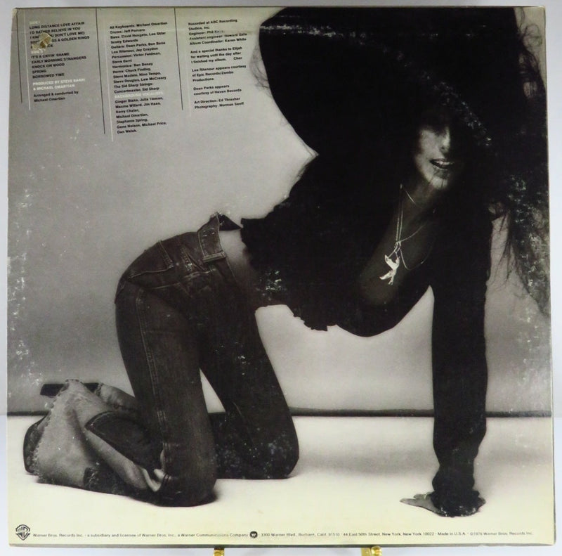 Cher I'd Rather Believe in You Warner Bros Records BS 2898 Vinyl Record Album back cover