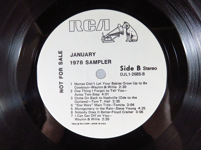 RCA Records 1978 Sampler Various Artist Promo LP DJL1-2685 Vinyl Record Album back of  record